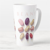 TIC TAC TOE JELLY BEANS Grote Latte Mok + Tekst (Rechterhoek)