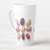 TIC TAC TOE JELLY BEANS Grote Latte Mok + Tekst (Linkerhoek)