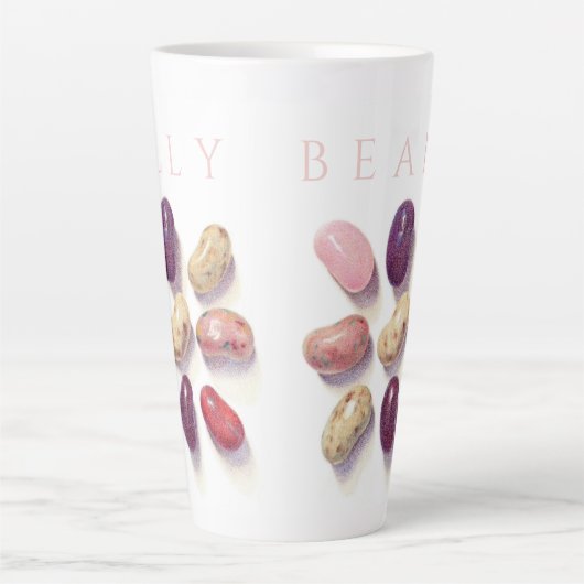 TIC TAC TOE JELLY BEANS Grote Latte Mok + Tekst (Voorkant)