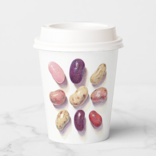 TIC TAC TOE JELLY BEANS Paper Cup Papieren Bekers (Achterkant)