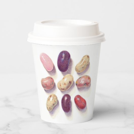 TIC TAC TOE JELLY BEANS Paper Cup Papieren Bekers (Voorkant)