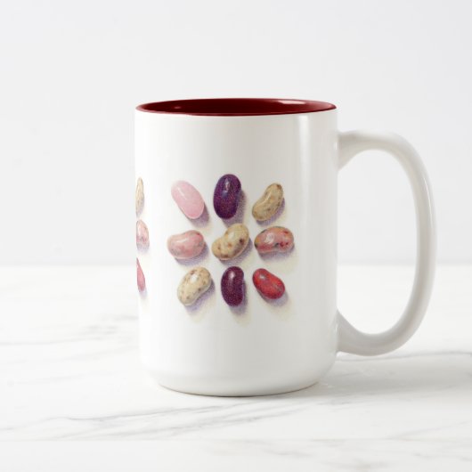 TIC TAC TOE JELLY BEANS Tall Maroon Two-Tone Mok (Rechts)