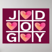 Tic Tac Toe Joy en God Christelijk Faith Poster (Voorkant)