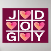 Tic Tac Toe Joy en God Christelijk Faith Poster (Voorkant)