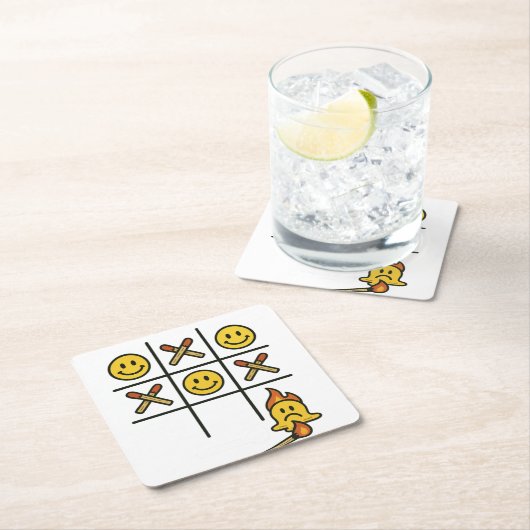 Tic Tac Toe Kartonnen Onderzetters (Insitu)