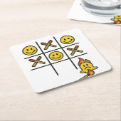 Tic Tac Toe Kartonnen Onderzetters (Schuin)