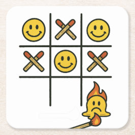 Tic Tac Toe Kartonnen Onderzetters