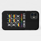 Tic Tac Toe Liefde Wint LGBTQ Gay Pride Case-Mate iPhone Case (Achterkant (horizontaal))