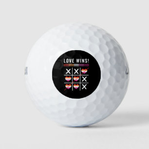 Tic Tac Toe Liefde Wint LGBTQ Lesbische Trots Golfballen
