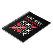 Tic Tac Toe Liefde Wint Verjaardag Valentijnsdag Notitieboek (Linkerzijde)