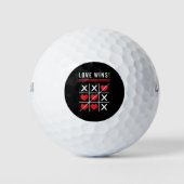 Tic Tac Toe Love Wins Birthday Valentijnsdag Golfballen (Voorkant)