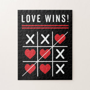 Tic Tac Toe Love Wins Birthday Valentijnsdag Legpuzzel