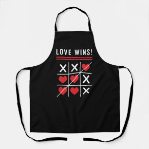 Tic Tac Toe Love Wins Birthday Valentijnsdag Schort