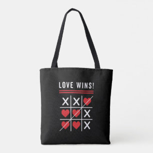 Tic Tac Toe Love Wins Birthday Valentijnsdag Tote Bag