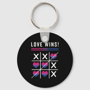 Tic Tac Toe Love Wins LGBTQ Biseksuele Trots Sleutelhanger