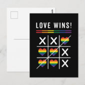 Tic Tac Toe Love Wins LGBTQ Gay Pride Briefkaart (Voorkant / Achterkant)