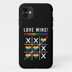 Tic Tac Toe Love Wins LGBTQ Gay Pride Case-Mate iPhone Case