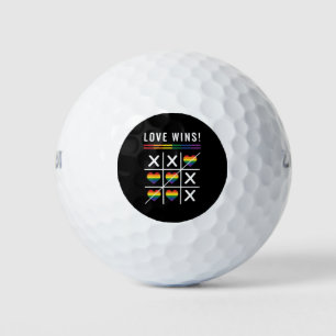 Tic Tac Toe Love Wins LGBTQ Gay Pride Golfballen