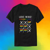Tic Tac Toe Love Wins LGBTQ Gay Pride T-shirt