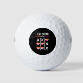 Tic Tac Toe Love Wins LGBTQ Lesbian Pride Golfballen (Voorkant)