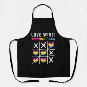 Tic Tac Toe Love Wins LGBTQ Pansexual Pride Schort (Voorkant)