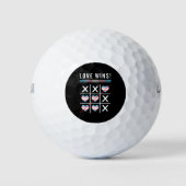 Tic Tac Toe Love wint LGBTQ Transgender Pride Golfballen (Voorkant)
