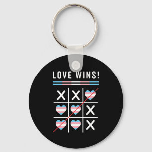 Tic Tac Toe Love wint LGBTQ Transgender Pride Sleutelhanger