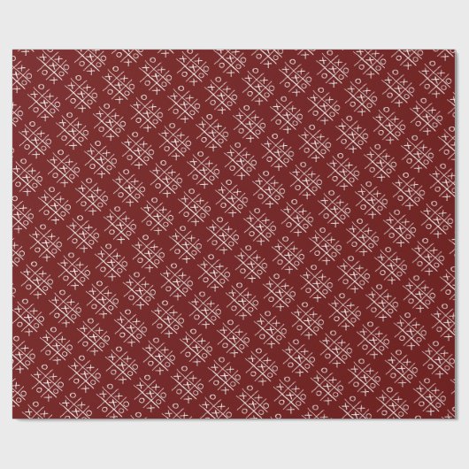 Tic-Tac-Toe Noughts en Crosses Cadeaupapier (Vlak)