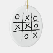 Tic Tac Toe Noughts en Crosses Keramisch Ornament (Rechts)