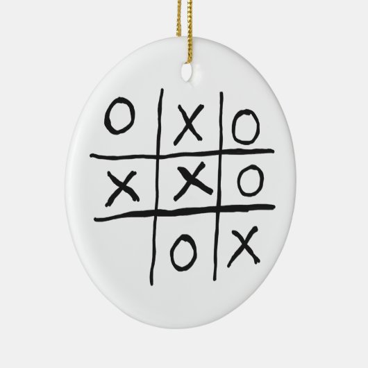 Tic Tac Toe Noughts en Crosses Keramisch Ornament (Rechts)