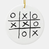 Tic Tac Toe Noughts en Crosses Keramisch Ornament (Voorkant)