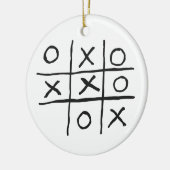 Tic Tac Toe Noughts en Crosses Keramisch Ornament (Links)