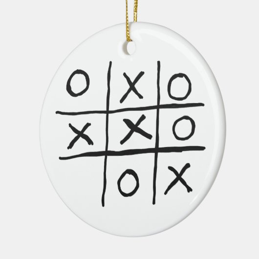 Tic Tac Toe Noughts en Crosses Keramisch Ornament (Links)