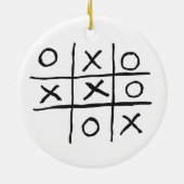 Tic Tac Toe Noughts en Crosses Keramisch Ornament (Achterkant)