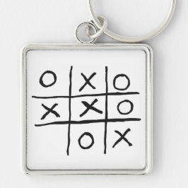 Tic Tac Toe Noughts en Crosses Sleutelhanger