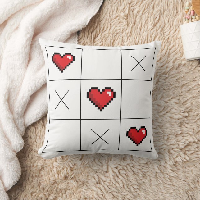Tic-Tac-Toe of Love | Gamer Lover | Valentine's da Kussen (Deken)