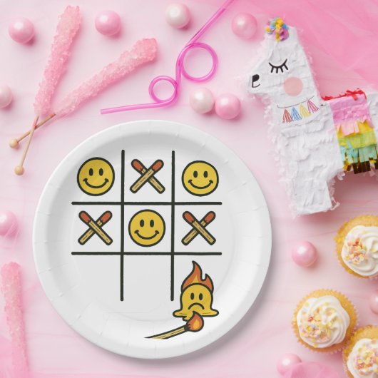 Tic Tac Toe Papieren Bordje (Feest)