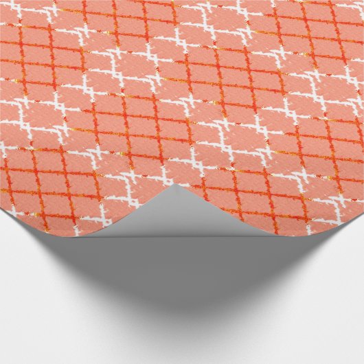 Tic Tac Toe (perzik) patroon Cadeaupapier (Hoek)