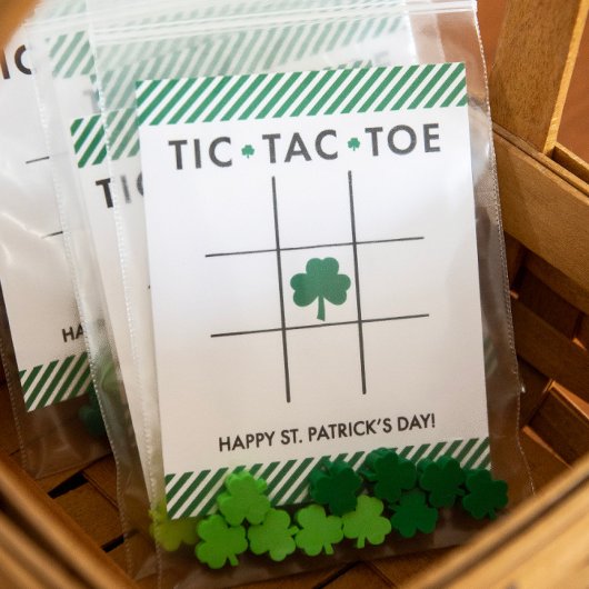 Tic Tac Toe St. Patrick's Day Kaart voor kinderen Notitiekaartje
