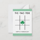 Tic Tac Toe St. Patrick's Day Kaart voor kinderen Notitiekaartje (Voorkant)