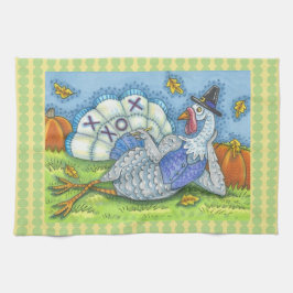TIC TAC TOE TURKEY THANKSGIVING BIRD KITCHEN TOWEL THEEDOEK