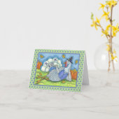 TIC TAC TOE TURKEY THANKSGIVING WENSKAART Blnk Kaart (Gele Bloem)