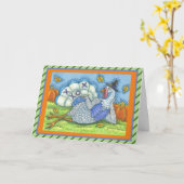 TIC TAC TOE TURKEY THANKSGIVING WENSKAART Vers Kaart (Gele Bloem)