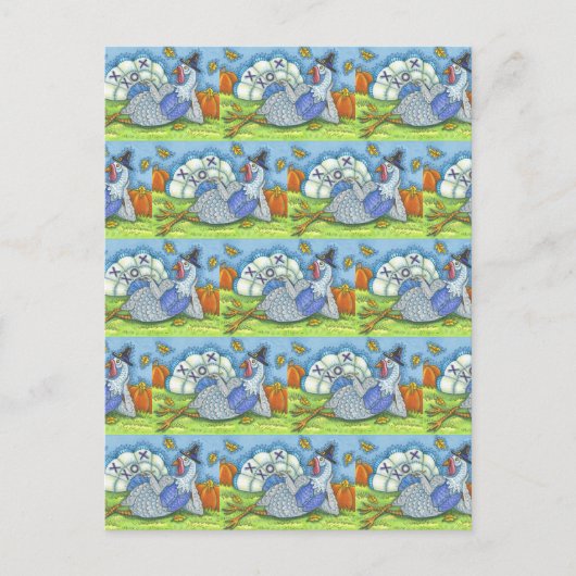 TIC TAC TOE TURKIJE, FUN THANKSGIVING BIRD GAMES BRIEFKAART (Voorkant)