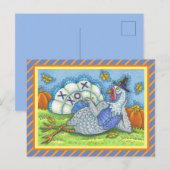 TIC TAC TOE TURKIJE, FUN THANKSGIVING BIRD GAMES BRIEFKAART (Voorkant / Achterkant)