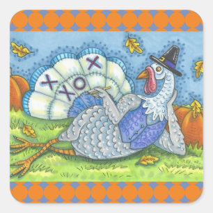 TIC TAC TOE TURKIJE, THANKSGIVING STICKERS SHEET
