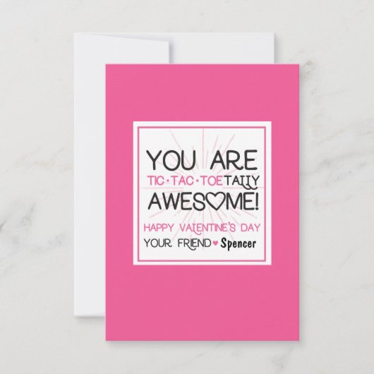  Tic Tac Toe-Valentijn Kaart (Voorkant)