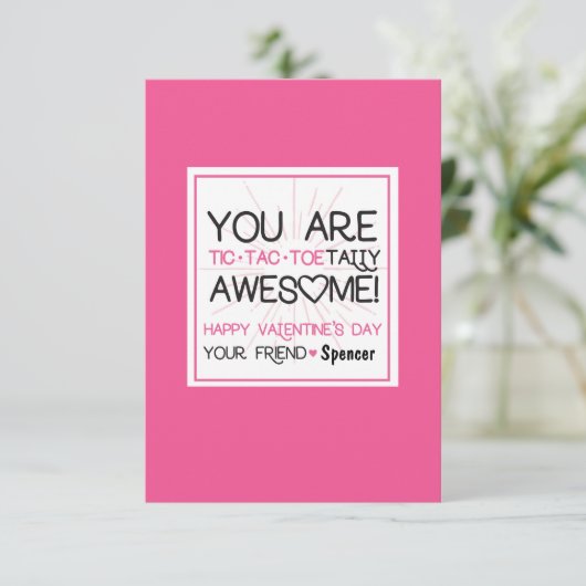  Tic Tac Toe-Valentijn Kaart (Staand voorkant)