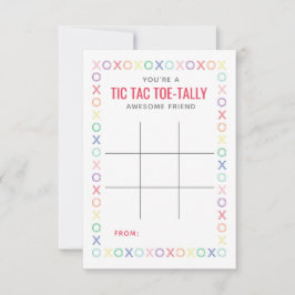 Tic Tac Toe Valentijn Kaarten of Labels Notitiekaartje