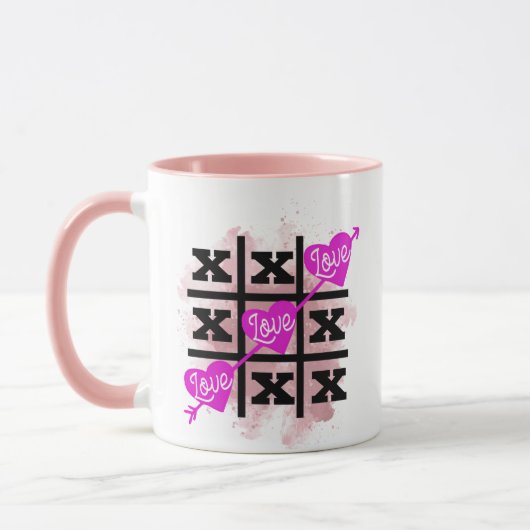 Tic Tac Toe valentijnen Hearts Gift Mok (Links)